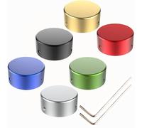 SOLUTEK Tope para pedal con 3 tornillos e inserto de goma que se ajusta firmemente a interruptores de pedal comunes (3/8 pulgadas 10 mm), rojo, plateado, negro, dorado, azul, verde, paquete de 6