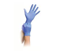 Solution 100 guantes de nitrilo, púrpura, 100 unidades de guantes desechables, color azul