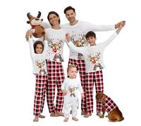 Solutra Pijama Navidad Familia, Conjunto de Pijamas de Navidad a Juego para la Familia, Pijamas de Pareja, Pantalon Pijama Mujer, Hombres, Niños y Bebés(niños,8-9 años)