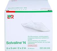 Solvaline N Wundkompresse, verklebungsarm 5 x 5 cm, 25 pzas Compresas