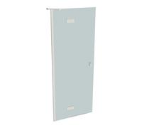 SolvaPro puerta batiente con marco parcial, 4 esquinas, con segmento fijo, montaje a la izquierda, anchura: 800mm, 7T0301182315, Cabinas de ducha: Color del perfil White Edition Cristal ESG Sand Plus