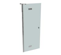 SolvaPro puerta batiente con marco parcial, 4 esquinas, con segmento fijo, montaje a la izquierda, anchura: 800mm, 7T0301092315, Cabinas de ducha: Color del perfil plata brillo intenso Vidrio ESG Sand