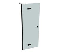 SolvaPro puerta batiente con marco parcial, 4 esquinas, con segmento fijo, montaje a la izquierda, anchura: 800mm, 7T0301123315, Cabinas de ducha: Color del perfil Black Edition Cristal ESG Sand Plus