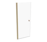 SolvaPro puerta batiente con marco parcial, 4 esquinas, enganche izquierdo, anchura: 800mm, 7T010155H322, Cabinas de ducha: Perfil color latón ESG cristal transparente con ANTI-PLAQUE