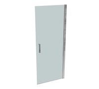 SolvaPro puerta batiente con marco parcial, 4 esquinas, montaje a la derecha, anchura: 1000mm, 7T0203092316, Cabinas de ducha: Perfil color plata alto brillo Vidrio ESG Sand Plus con ANTI-PLAQUE