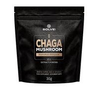 Solve Labs® ● Extracto en polvo de hongo chaga siberiano premium ● 10% de beta-D-glucanos ● Extracto 10:1 ● Sin rellenos ni aditivos ● 30 g ● Suministro para 1 mes.