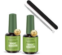 Solvente Semipermanente, 2 Piezas, Quitaesmalte Gel, Fácil manipulación, corto tiempo, con Herramientas.