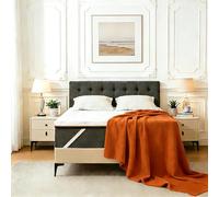 Solviente Premium Topper 180 x 200 cm H4-10 cm Memory Foam & Kaltschaum, Ortopédico & Transpirable, Oeko-Tex Certificado, Funda Extraíble, Antideslizante, Duradero & Higiénico