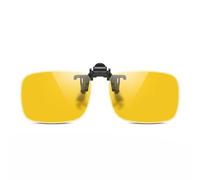 Solvio Gafas de conducción nocturna con clip para hombres y mujeres, lentes polarizados HD antirreflejos, lentes de sol con lentes amarillos abatibles de 180° para conducción segura, pesca, ciclismo
