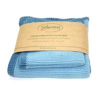Solwang Marco AZUL 2 Piezas Paño De Limpieza Y Toalla ÖKO TEX Algodón