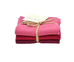 Solwang Paños de limpieza de punto rojo burdeos, de algodón, de acero inoxidable