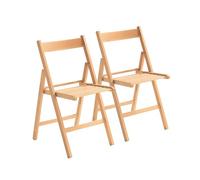 Solycarpa - Set 2 Sillas Plegable De Madera, Exterior, Terraza, Jardín, Comedor, Ligera | Madera de Haya