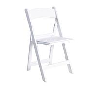 Solycarpa Silla Plegable Blanca - Americana con Asiento Acolchado, Elegante y Resistente, Ligera y Estable para Eventos, Bodas, Catering, Hostelería, Jardín y Uso Interior o Exterior