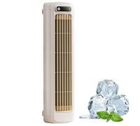 Solymall Ace Enfriador, Enfriador de Aire Portatil Silencioso, 3 Velocidades, con Pantalla Led, Recargable Por Usb, Para Dormitorio, Oficina y Sala de Estar (Blanco)