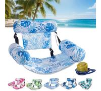 Solymall Inflatable Pool Lounge Chairs, Graddi/Libiyi/Olygee/Solymall Flotadores para Adultos, Blow up Pool Noodles for Adult Heavy Duty, Adjustable Fabric Pool Float Hammock (D)