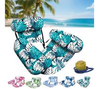 Solymall Inflatable Pool Lounge Chairs, Graddi/Libiyi/Olygee/Solymall Flotadores para Adultos, Blow up Pool Noodles for Adult Heavy Duty, Adjustable Fabric Pool Float Hammock (B)