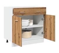 Somanki Armario Inferior cajón Madera Roble Artisan 80x46x81,5 cm, Mueble Cocina, Armario Despensero Cocina, Alacenas Y Vitrinas, Alacena De Cocina, Cocina Muebles, Armarios Baños - 856093
