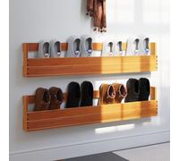Somanki Estantes Zapatos Pared 2 uds Madera Pino marrón 110x8,5x23,5 cm, Baldas De Pared, Estantería Pared, Estantería Libros, Baldas Cocina - 844490
