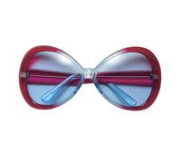 WIDMANN 67141 - Gafas Sugar Babe Adulto Unisex, Años 60, 70, Hippie, Disco, Gogo Girls, Chulos, Carnaval, Montura Rojo-Turquesa