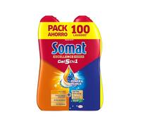 Somat Excellence Gel Frescor Anti-Olor (100 lavados), detergente lavavajillas desengrasante, lavavajilla líquido automático en botella, jabón para platos con vinagre
