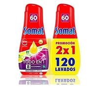 SOMAT Lavavajill.Deterg.Gel 60X2=120Lav.2,46L.2X1 Lima&Limo Detergente, Multicolor, 2.46 litros, 2000