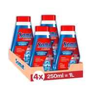 Somat Limpia Máquinas Aditivo Lavavajillas (pack de 4, total: 1000 ml) para el interior de la máquina, eficaz limpiador