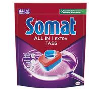Somat Todo en 1 Pastillas Detergente para Lavavajillas (45 lavados), pastillas del lavavajillas y abrillantador, jabón lavavajillas antiolor