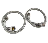 SOMATHERM FOR YOU - 2 Flexible conexión Lotto Saneamiento macho recto 12/17 (3/8) - tuerca girando a la derecha hembra 12/17 (3/8) - longitud 50 cm - DN8