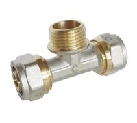 SOMATHERM FOR YOU - 3775-20-15S - tee de compresión para tubo Ø20 Multilayer - Male 15/21 (1/2 '') en el centro: Ø20 -M15 / 21-Ø20