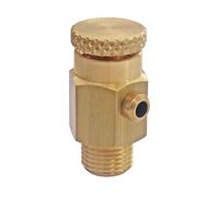 SOMATHERM FOR YOU, 601520502, Purgador de aire macho 1/4" (8x13) de latón bruto con aguja y volante, Cuerpo de latón bruto, Presencia de un volante para una maniobra de purga sin herramientas.