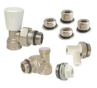 SOMATHERM FOR YOU, 601521201, Kit de radiador manual universal de 3/8 (12x17) o 1/2 (15x21) Kit completo SFY, calefacción, Accesorios para Radiador