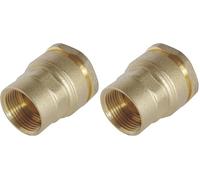 SOMATHERM FOR YOU- bronce adaptador hembra recto para PE tubería D25 - F20 / 27 - tecnología de montaje de una forma de asegurar la correcta instalación de la conexión (Paquete de 2)