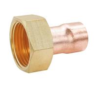 SOMATHERM FOR YOU - cobre accesorios de soldadura - Ø12 recta de acoplamiento en una tuerca de latón de rotación 15/21