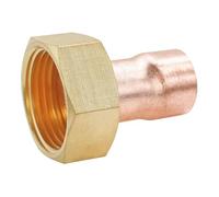 SOMATHERM FOR YOU - cobre accesorios de soldadura - Ø22 recta de acoplamiento en una tuerca de latón de rotación 20/27