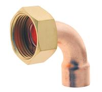 SOMATHERM FOR YOU - cobre conector acodado soldadura Ø16 tubo de cobre - girando la tuerca 20/27 - Bolsa 2 partes