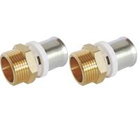 SOMATHERM FOR YOU - en la adaptación de tubo de sujeción Ø26 multicapa - ley masculina 20/27 (3/4 ") (Paquete de 2)