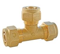 SOMATHERM FOR YOU HML2032-20 Compresión tee (Tornillo) Igual a PEX tubería conectar un Tubo Ø20 para Simplemente atornillar sin Tuerca Herramienta específica (2 Llaves Planas suficientes), None, 16x20