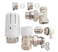 SOMATHERM FOR YOU - Juego con cabezal termostático T301 Ángulo universal completo para tubo de cobre D14