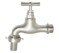 SOMATHERM FOR YOU- la válvula del grifo de riego - Comprobar 15/21-20/27 Nariz - latón niquelado - la nariz de montaje