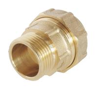 SOMATHERM FOR YOU - latón accesorio macho recto para tubo de D25 PE - M20 / 27 - exterior de apriete