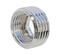 SOMATHERM FOR YOU - Manguito de Latón Cromado - Conector Macho 15/21 - Hembra 12/17 - Conexión Rápida y Fácil - Resistente a la Corrosión - Redes de Agua Sanitaria o Calefacción - Gris