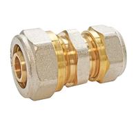 SOMATHERM FOR YOU - Manguito Reductor a Compresión para Tubos Multicapa Ø20-Ø16 - Montaje Fácil Sin Herramientas Específicas - Gris/Plata - Conector de Latón con Juntas Tóricas Integradas