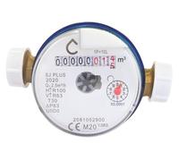 SOMATHERM FOR YOU - Medidor de agua de chorro único para agua fría, calibre 15, doble macho 20/27, esfera seca anticondensación, compatible con Mid, lectura de 8 rollos, preequipado para sensor