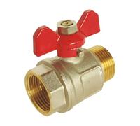 SOMATHERM FOR YOU - Válvula de bola - Macho/Hembra 20/27 - Maneta de mariposa - Caudal de agua óptimo con paso integral - Estanqueidad mediante juntas tóricas