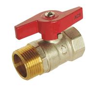 SOMATHERM FOR YOU, Válvula de bola macho hembra 3/8" - PN 16 - Ahorro y fiabilidad - Doble junta tórica - Cuerpo de latón CW617N - Maneta de mariposa - Garantía de 3 años - Estanqueidad garantizada