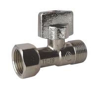 SOMATHERM FOR YOU - WC grifo 1/4 giro a la derecha Níquel M12 / 17 (3/8 '') - tuerca prisionero 12/17 (3/8 '')