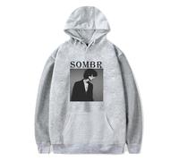 Sombr Live 2025 Tour North America & EU - Sudadera con capucha de manga larga con diseño gráfico clásico, unisex, trajes casuales, gris, 3XL