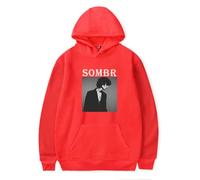 Sombr Live 2025 Tour North America & EU - Sudadera con capucha de manga larga con diseño gráfico clásico, unisex, trajes casuales, rosso, 4XL