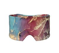 Sombra de ojos cómoda con textura de mármol, orejeras para dormir, diadema cálida y diseño de doble cara. Adecuado para meditación y yoga.