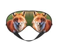 Sombra de ojos con estampado de zorro para hombres y mujeres, avión, viaje, siesta, noche